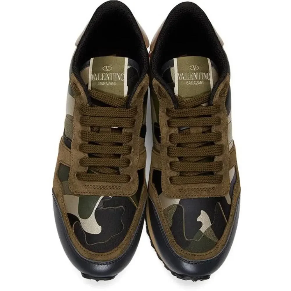 VALENTINO GARAVANI Women's Rockrunner Camouflage Lace-Up Sneakers Size 38/US8